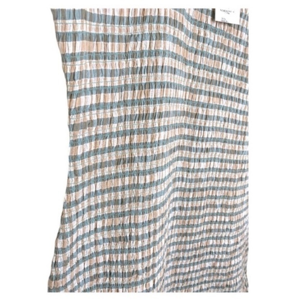 Veronica Beard Cici Smocked Seersucker Plaid Mini Mint Beige Dress NWT - Picture 13 of 16